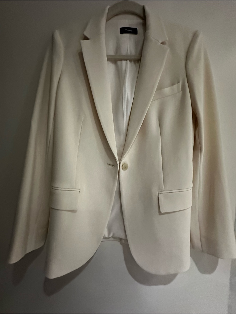 Theory Men's Cream Single-Button Sport Coat